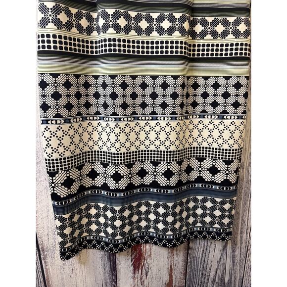 Enfocus Studio Black & White Dress with some Blue & Green in it Size 12 - Picture 6 of 7